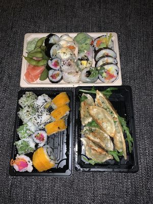 A feast!  at Legumi Sushi Vegan in Lisbon