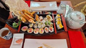 24 pieces mix and tea at Legumi Sushi Vegan in Lisbon