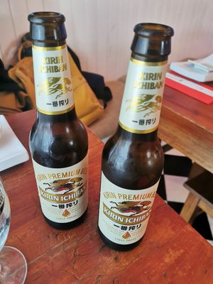 Japanese beer at Legumi Sushi Vegan in Lisbon