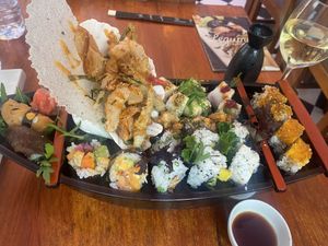 Sushi boat -  a must have!  at Legumi Sushi Vegan in Lisbon