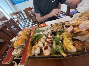 Sushi boat  at Legumi Sushi Vegan in Lisbon