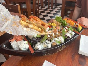 Vegan sushi boat for €24  at Legumi Sushi Vegan in Lisbon