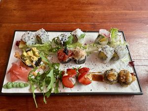 12 piece mixed maki/fotomaki set  at Legumi Sushi Vegan in Lisbon