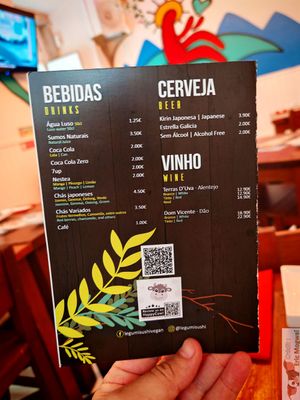 Drinks at Legumi Sushi Vegan in Lisbon