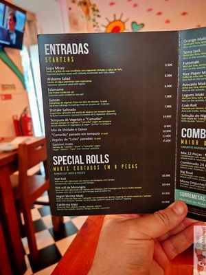 Starters at Legumi Sushi Vegan in Lisbon