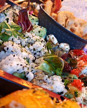 Lot of rolls at Legumi Sushi Vegan in Lisbon