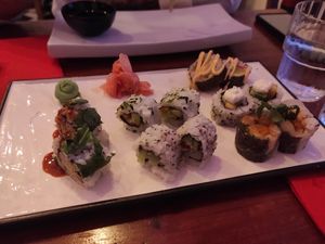 Mix of maki at Legumi Sushi Vegan in Lisbon