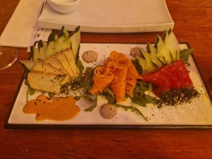 Sashimi (vegà) at Legumi Sushi Vegan in Lisbon