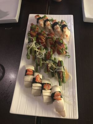 Niguiris at Legumi Sushi Vegan in Lisbon