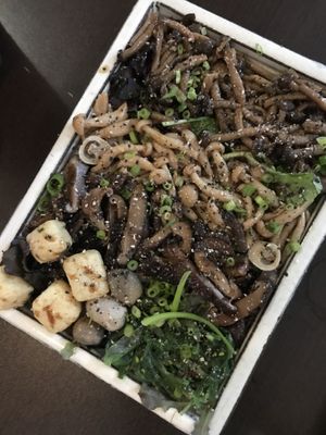 Plate of mushrooms  at Legumi Sushi Vegan in Lisbon