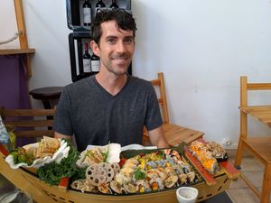 Boatload of sushi at Legumi Sushi Vegan in Lisbon