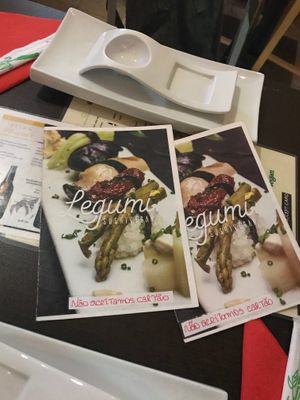 The menu at Legumi Sushi Vegan in Lisbon