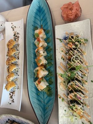 A selection of hand rolls at Legumi Sushi Vegan in Lisbon