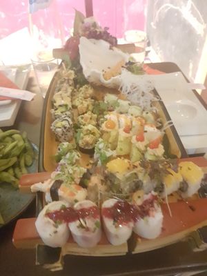 Sushi Boat at Legumi Sushi Vegan in Lisbon