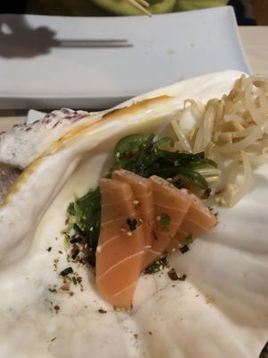 vegan sashimi at Legumi Sushi Vegan in Lisbon