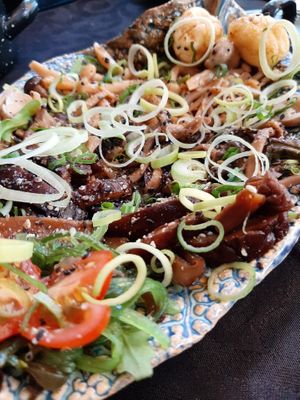 Mushroom platter at Legumi Sushi Vegan in Lisbon