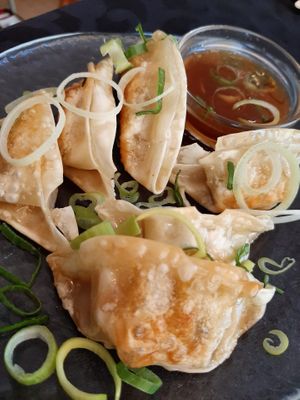 Gyosas at Legumi Sushi Vegan in Lisbon