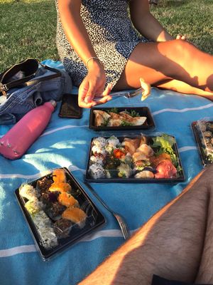 Delicious vegan sushi picnic! at Legumi Sushi Vegan in Lisbon