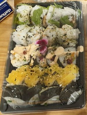 Sushi box at Legumi Sushi Vegan in Lisbon