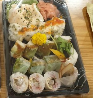 Sushi box at Legumi Sushi Vegan in Lisbon