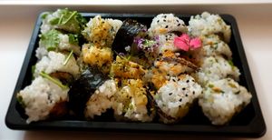 All of the rolls in this box were great at Legumi Sushi Vegan in Lisbon