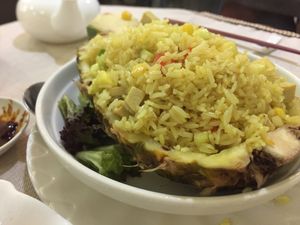 Pineapple fried rice at Cute Fei in Kowloon
