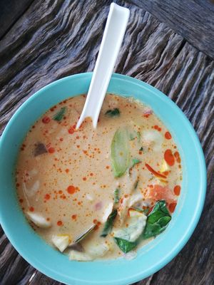 Tom yum with vegetables at Hug in Chiang Mai