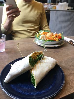 Wrap and salad at HartBiet in Amsterdam