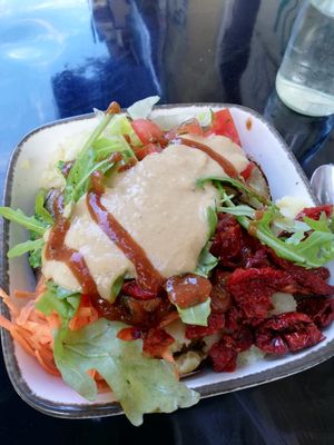 Vegan kumpir with hummus at The Fresh Seeds in Berlin