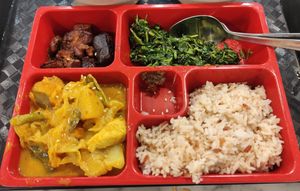 Curry Vegetable Bento at Thunder Tree 擂茶树 - VivoCity in Central Singapore