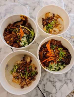 Yammy Rice and King Oyster Mushroom Porridge ~ 9/11/21 at Thunder Tree 擂茶树 - VivoCity in Central Singapore