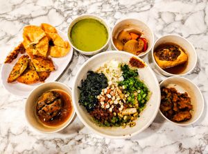 My breakfast and lunch 😋 at Thunder Tree 擂茶树 - VivoCity in Central Singapore