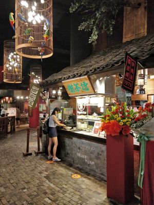 Stall front at VivoCity Food Republic food court at Thunder Tree 擂茶树 - VivoCity in Central Singapore