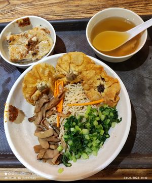 Wanton Kolo Mee and Fried Carrot Cake at Thunder Tree 擂茶树 - VivoCity in Central Singapore