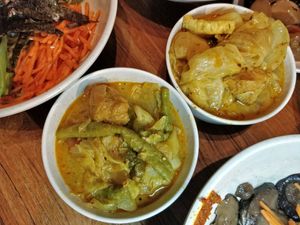 Curry vegetables at Thunder Tree 擂茶树 - VivoCity in Central Singapore