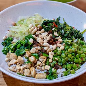 Lei Cha Rice at Thunder Tree 擂茶树 - VivoCity in Central Singapore