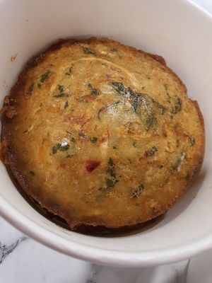 Golden vege fritters ~ Circuit Breaker Period at Thunder Tree 擂茶树 - VivoCity in Central Singapore