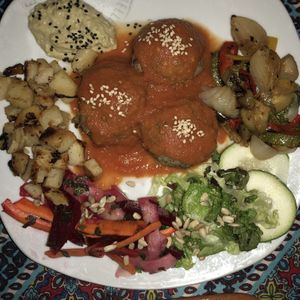 Lentil/coconut balls at Maya Papaya in Oaxaca