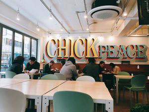 Opening day-1 was great with lots of people.  at Chick Peace 칙피스 - Gangnamgu in Seoul