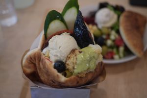 Vegan burger  at Chick Peace 칙피스 - Gangnamgu in Seoul