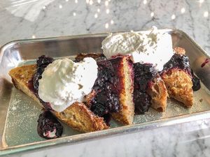 French toast at Counterpart Vegan in Los Angeles