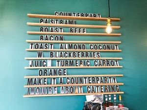 A few menu items at Counterpart Vegan in Los Angeles