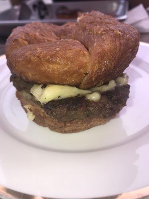 Sausage sandwich at Counterpart Vegan in Los Angeles