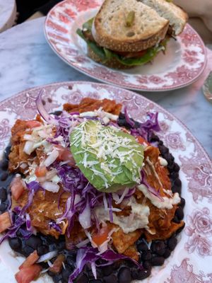 Chilaquiles and KOBLT at Counterpart Vegan in Los Angeles