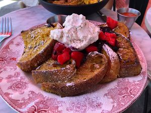 Coco Berry French Toast  at Counterpart Vegan in Los Angeles