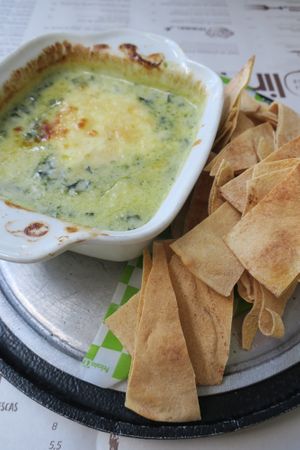 Cheese and spinach dip at Lima in Riohacha