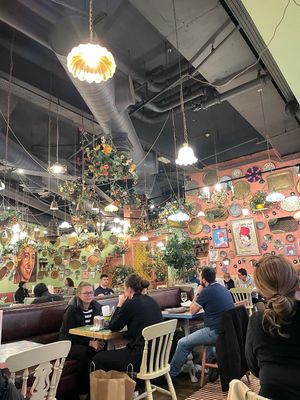 Interior of restaurant at Comptoir Libanais - Bluewater in Dartford