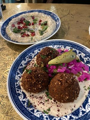 Falafel and the incredible bubba ganoush at Comptoir Libanais - Bluewater in Dartford