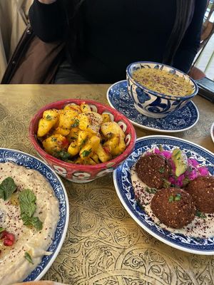 Spicy potatoes at Comptoir Libanais - Bluewater in Dartford