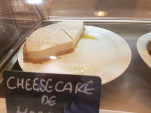 Tigernut milk cheesecake at La Piparra in Bilbao